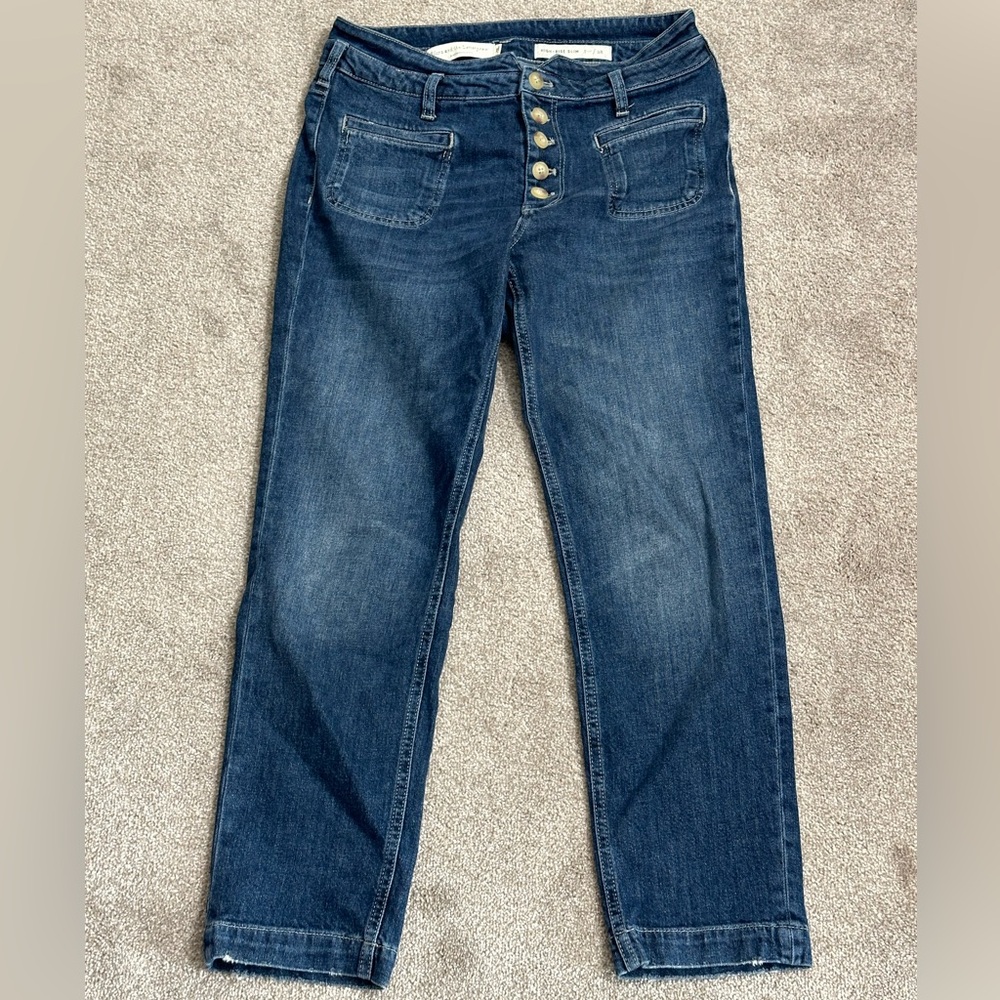 Anthropologie Pilch and the Letterpress high rise slim jeans size 28